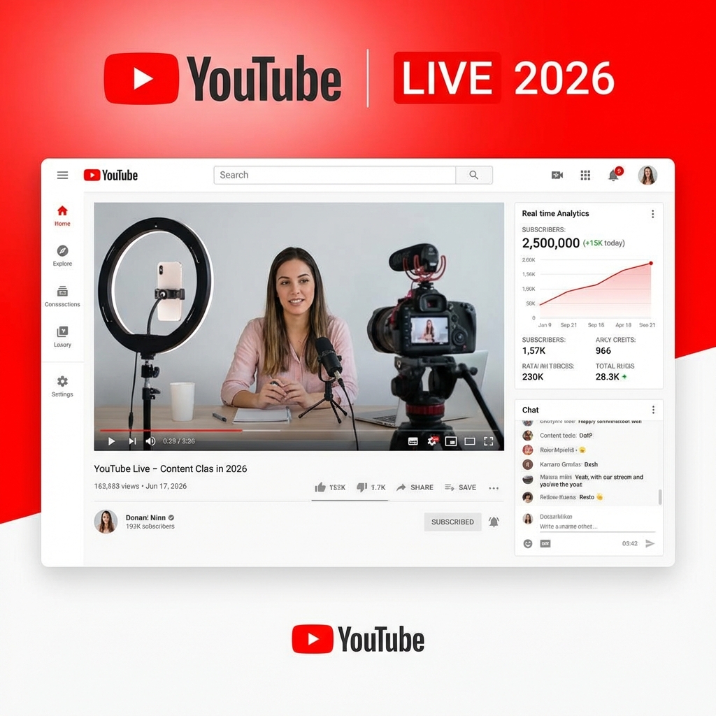 Ensimmäiset 10 000 näyttökertaa YouTube Live 2026: Aloittelijan rehellinen päiväkirja